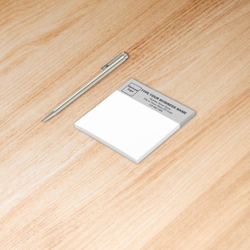 Business Gray Heading White Square post it note