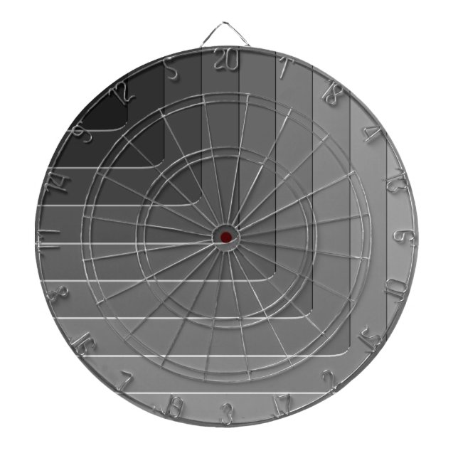 Business gray monochrome dartboard with darts (Front)