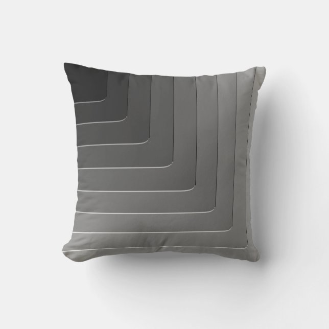Business gray monochrome throw pillow (Front)