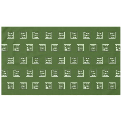 Business Green Your Logo Here Pattern Template Tablecloth