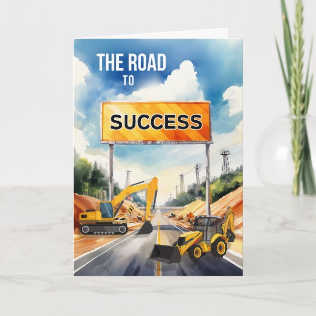Business Greeting The Road to Success Card (Front)