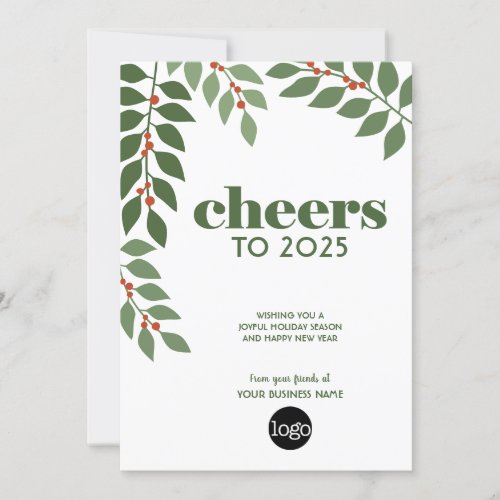 Business Greeting with Calendar and Logo Holiday Card