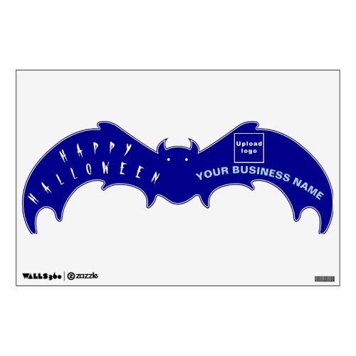 Business Halloween Blue Bat Shape Wall Decal