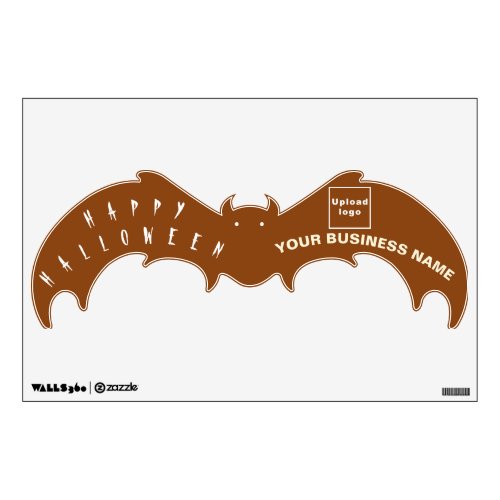 Business Halloween Brown Bat Shape Wall Decal