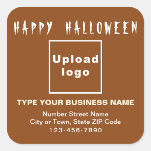 Business Halloween Brown Square Sticker