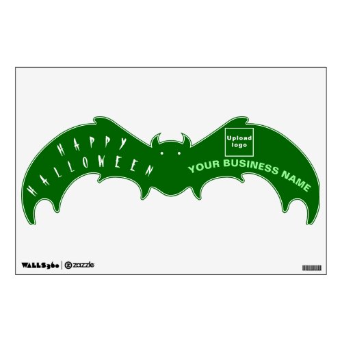 Business Halloween Green Bat Shape Wall Decal