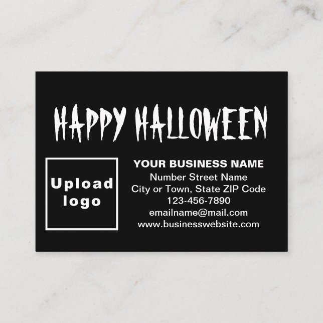 Business Halloween Greeting on Black Enclosure Card (Front)