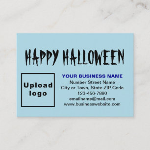 Business Halloween Greeting on Light Blue Enclosure Card
