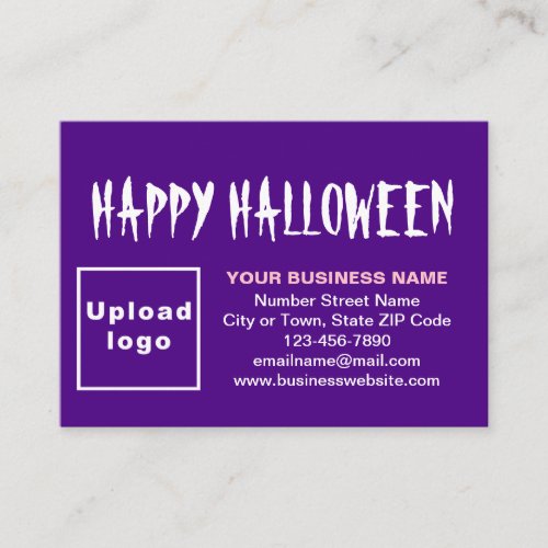 Business Halloween Greeting on Purple Enclosure Card