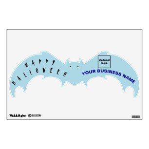 Business Halloween Light Blue Bat Shape Wall Decal