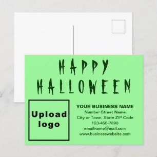 Business Halloween Light Green Holiday Postcard