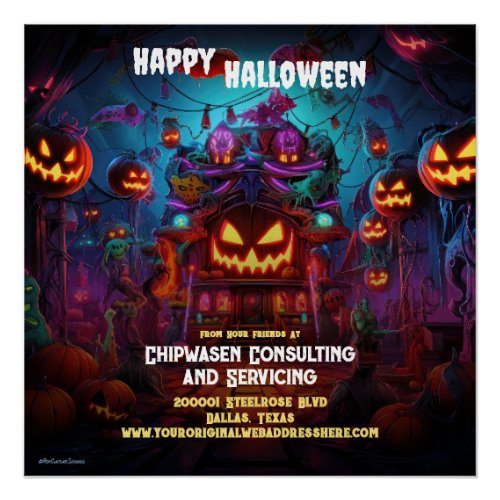 Business Halloween Party Sale Promotional Poster