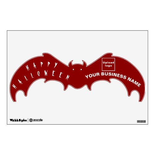 Business Halloween Red Bat Shape Wall Decal