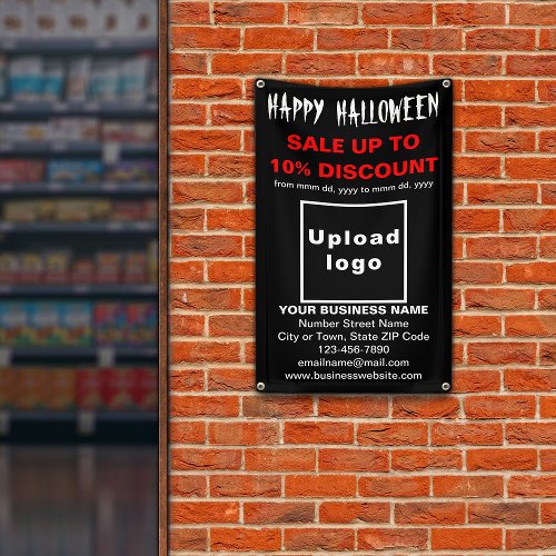 Business Halloween Sale on Black Banner