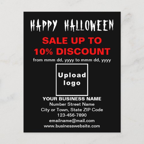 Business Halloween Sale on Black Flyer