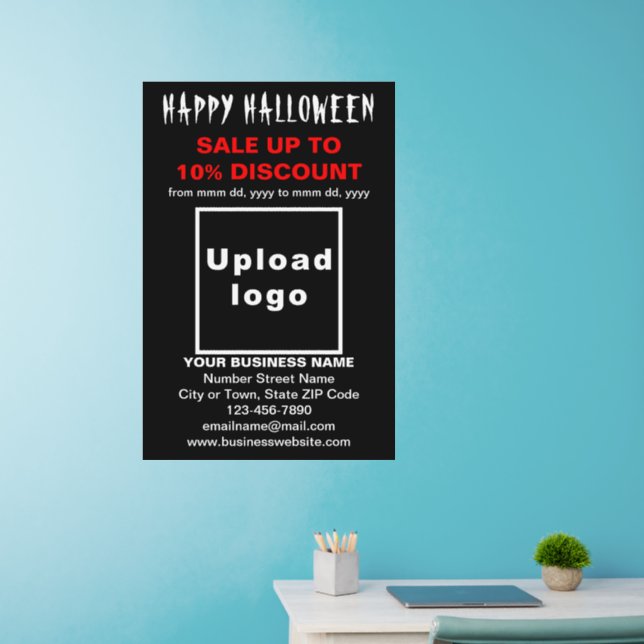 Business Halloween Sale on Black Wall Decal (Home Office)