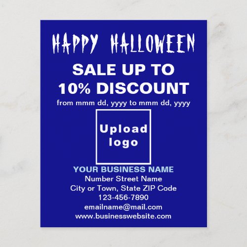 Business Halloween Sale on Blue Flyer