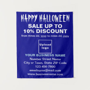 Business Halloween Sale on Blue Tapestry