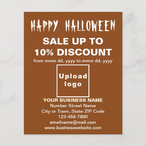 Business Halloween Sale on Brown Flyer