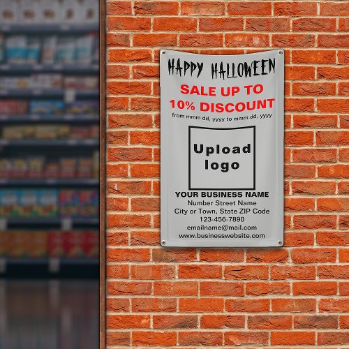 Business Halloween Sale on Gray Banner