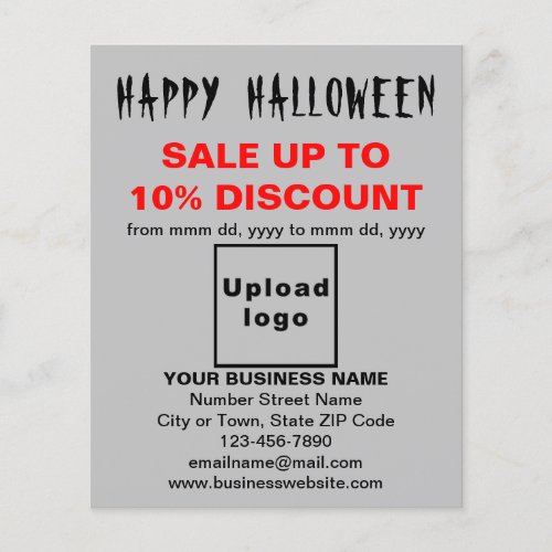 Business Halloween Sale on Gray Flyer