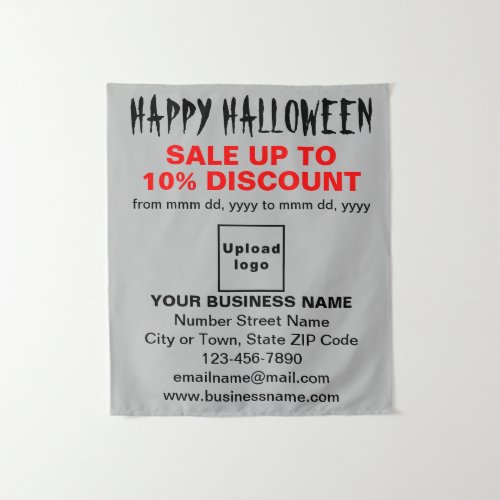 Business Halloween Sale on Gray Tapestry