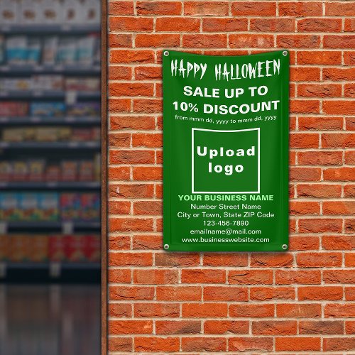 Business Halloween Sale on Green Banner