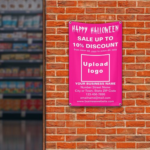 Business Halloween Sale on Pink Banner