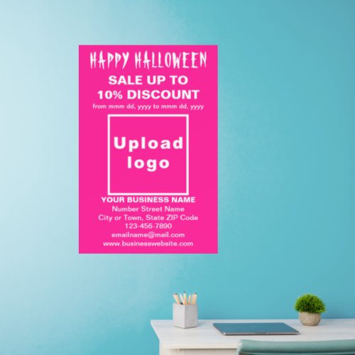 Business Halloween Sale on Pink Wall Decal