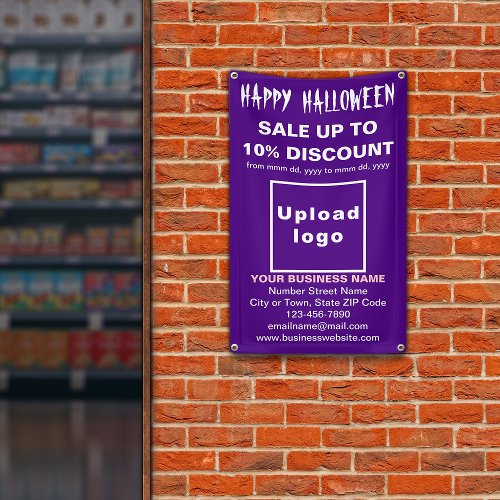 Business Halloween Sale on Purple Banner