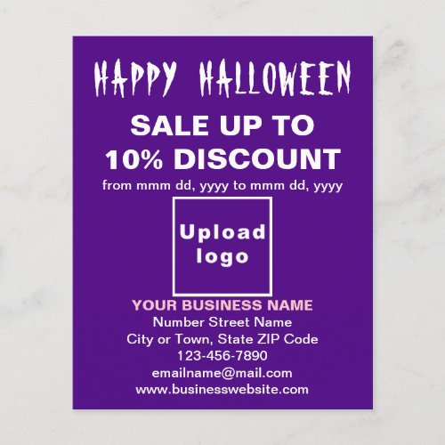 Business Halloween Sale on Purple Flyer