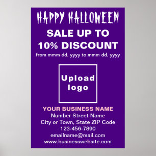 Business Halloween Sale on Purple Poster