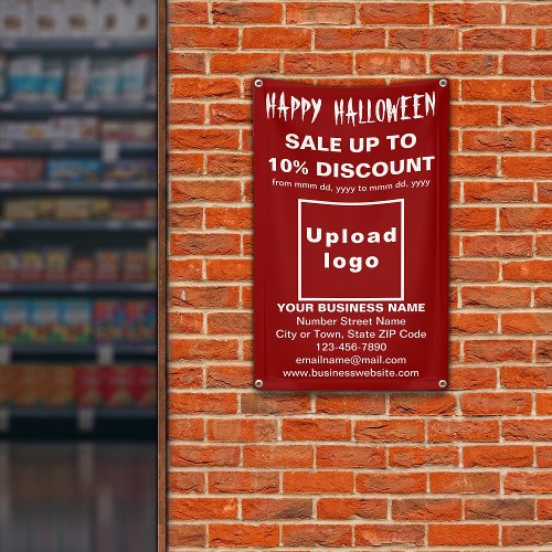 Business Halloween Sale on Red Banner