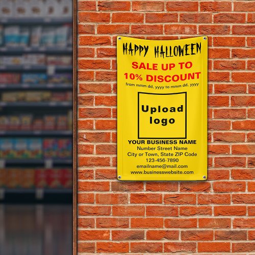 Business Halloween Sale on Yellow Banner