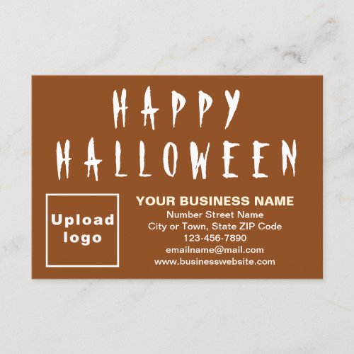 Business Halloween Small Brown Flat Greeting Card