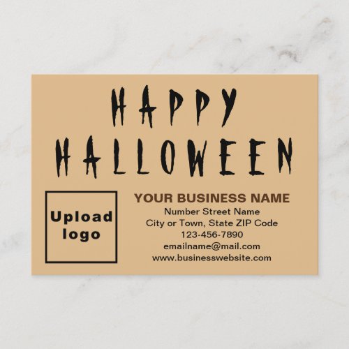 Business Halloween Small Light Brown Flat Greeting Card
