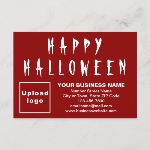 Business Halloween Small Red Flat Greeting Card