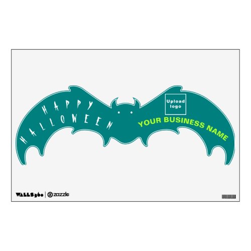 Business Halloween Teal Bat Shape Wall Decal