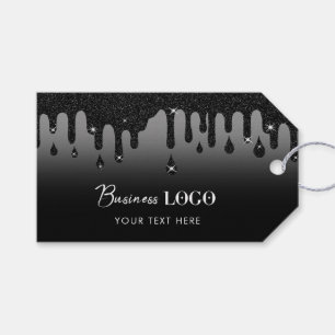 Business Hang Tag Clothing Swing Tag Black Glitter