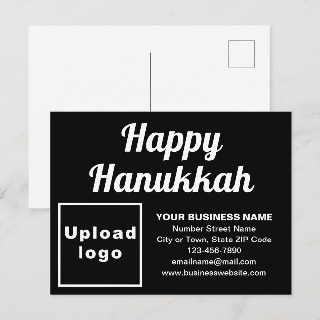 Business Hanukkah Black Holiday Postcard (Front/Back)