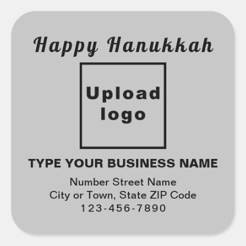 Business Hanukkah Gray Square Sticker