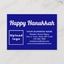 Business Hanukkah Greeting on Blue Enclosure Card