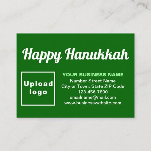 Business Hanukkah Greeting on Green Enclosure Card