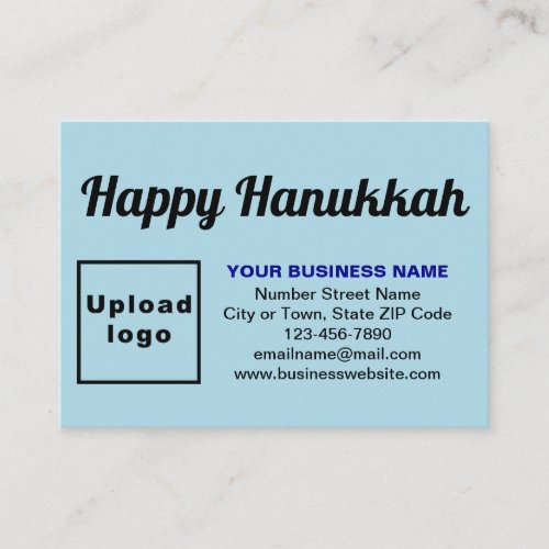 Business Hanukkah Greeting on Light Blue Enclosure Card