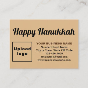 Business Hanukkah Greeting on Light Brown Enclosure Card