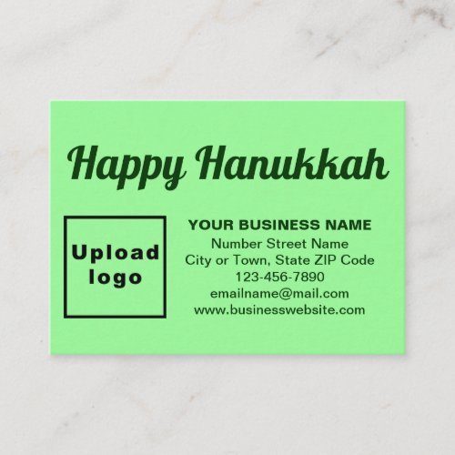 Business Hanukkah Greeting on Light Green Enclosure Card