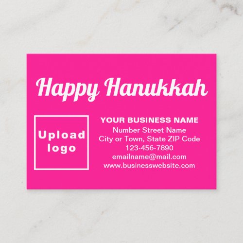 Business Hanukkah Greeting on Pink Enclosure Card