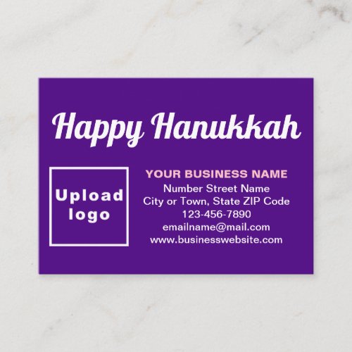 Business Hanukkah Greeting on Purple Enclosure Card