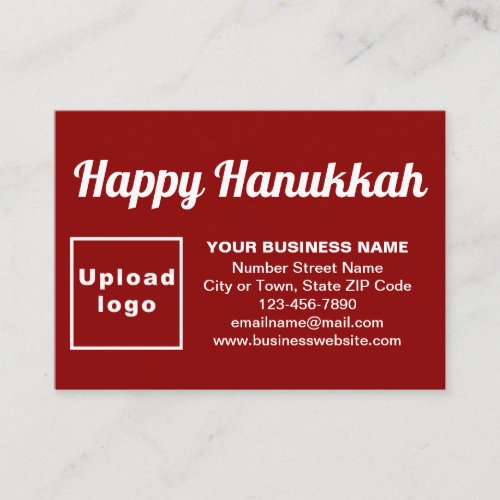 Business Hanukkah Greeting on Red Enclosure Card