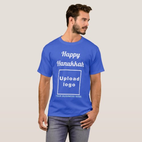 Business Hanukkah Greeting on Royal Blue T_Shirt
